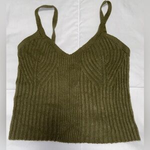 Auden Olive Ribbed Knit Camisole